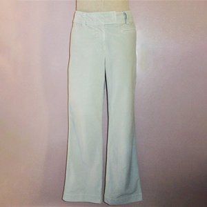 Sigrid Olsen Stretch Velveteen Pants 4 fit 6~Seafoam Blue-Green Cotton Velvet EU